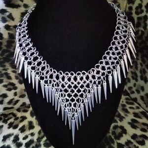Silver Spike Chain Necklace
